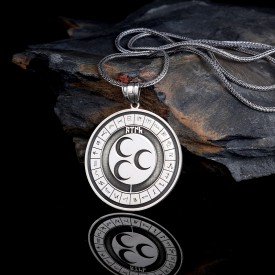 TÜRK BOYLARI BAYRAKLARI ÜÇ HİLAL MODEL 925 AYAR GÜMÜŞ KOLYE