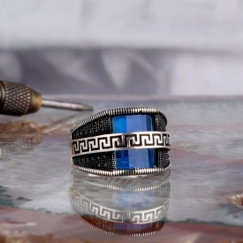 SİYAH ZİRKON TAŞLI MODEL 925 AYAR GÜMÜŞ ERKEK YÜZÜK