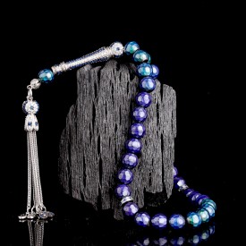 ZİRKON TAŞ GÜMÜŞ PÜSKÜLLÜ RENK DEĞİŞTİREN HİS TAŞI TESBİH