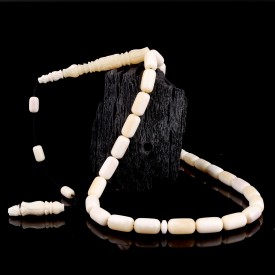 Usta Yapımı Oyma İmameli Kapsül Kesim Deve Kemiği Tesbih