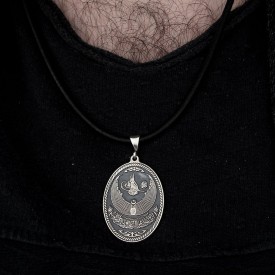 Osmanlı Tuğralı 925 Ayar Gümüş Erkek Kolye