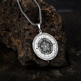 Kişiye Özel Dizayn Edilmiş Rufai Gülü Gümüş Kolye