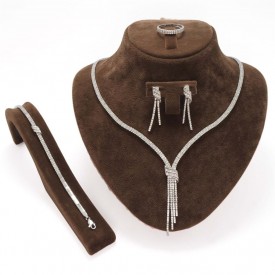 925 Ayar Gümüş Su Yolu Bayan Set Model 