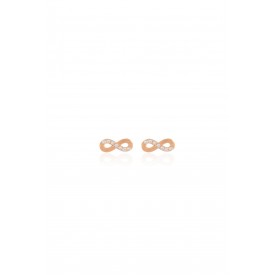 Gümüş Rose Rengi Sonsuzluk Küpe