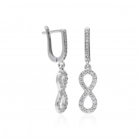 Sonsuzluk Sallantılı Gümüş Küpe