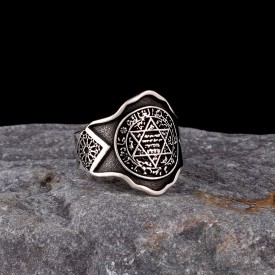 925 AYAR GÜMÜŞ MÜHRÜ SÜLEYMAN MODEL YÜZÜK