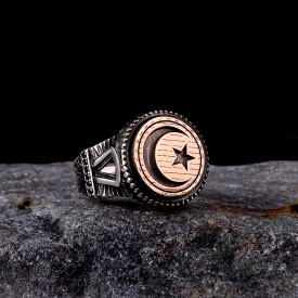 Ayyıldız Model 925 Ayar Gümüş Erkek Yüzük