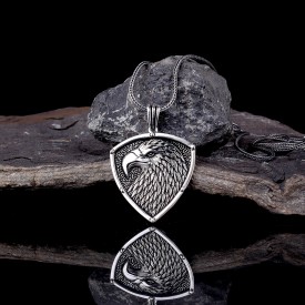 KARTAL MOTİFLİ 925 AYAR GÜMÜŞ KOLYE