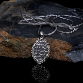 925 Ayar Gümüş Asr Suresi Yazılı Kolye