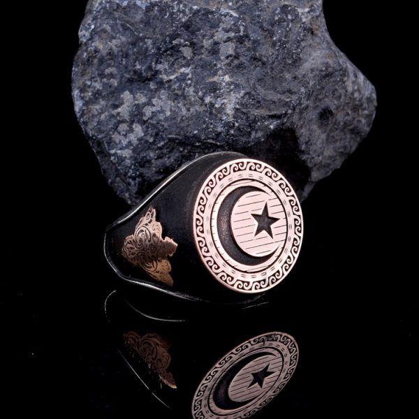 Ayyıldız Model Otantik Desen 925 Ayar Gümüş Yüzük