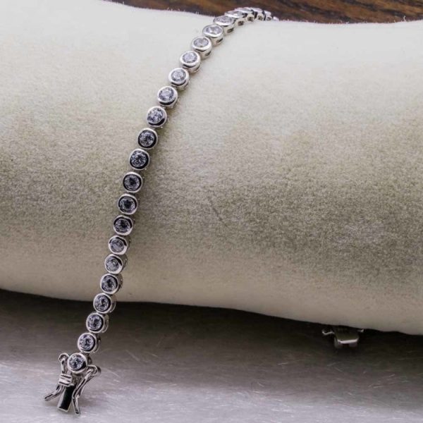 925 Ayar Gümüş Su Yolu Bileklik Oval Model