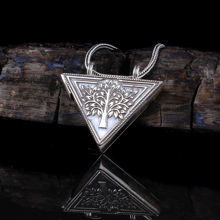 925 AYAR GÜMÜŞ 4 CM MUSKA KABI KOLYE - Görsel 5